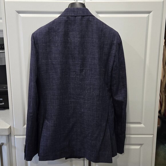 ZEGNA Linen/Wool Single-Breasted Plaid Suit - Picture 8 of 16